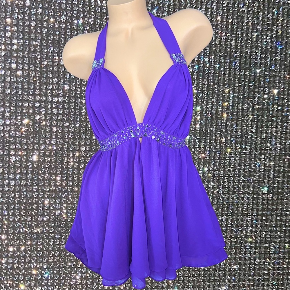 Victoria secret halter top mini dress fairy mermaid gorgeous sequins silver y2k